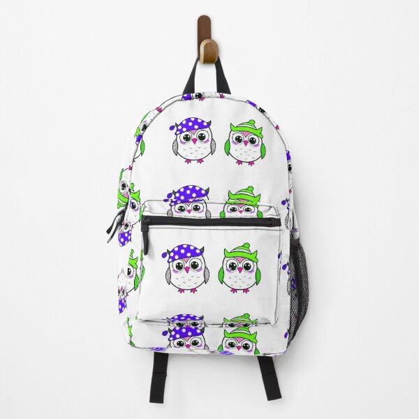 Item preview, 2 Owls Retro Art Print - Stickers designed and sold by Earth Nature Creations.