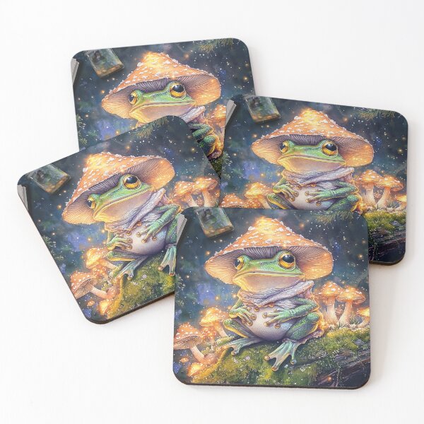 Item preview, Mushroom Cap Frog Magic designed and sold by SporeandCanvas.