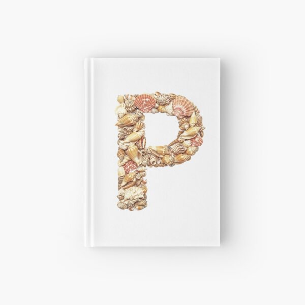 SHELLS LETTER P Hardcover Journal