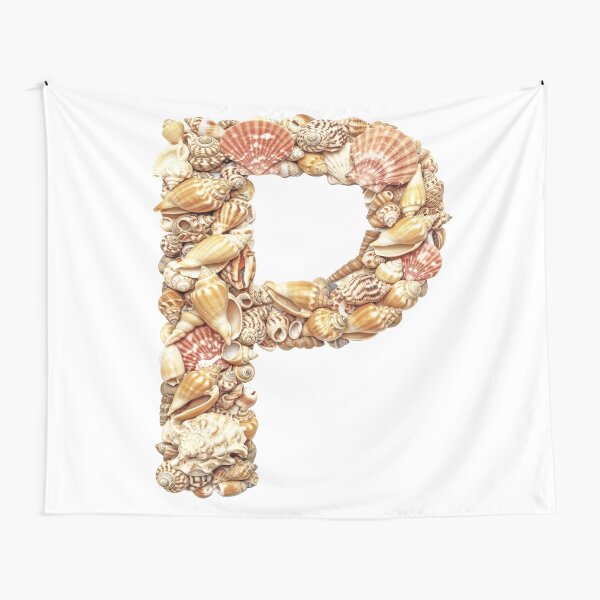 SHELLS LETTER P Tapestry