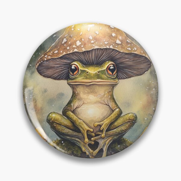 Item preview, Frog in a Fungi Wonderland designed and sold by SporeandCanvas.