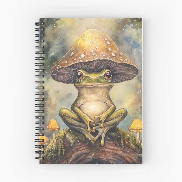 Item preview, Frog in a Fungi Wonderland designed and sold by SporeandCanvas.