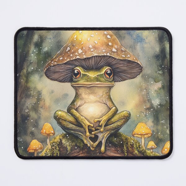 Item preview, Frog in a Fungi Wonderland designed and sold by SporeandCanvas.