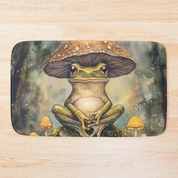 Item preview, Frog in a Fungi Wonderland designed and sold by SporeandCanvas.