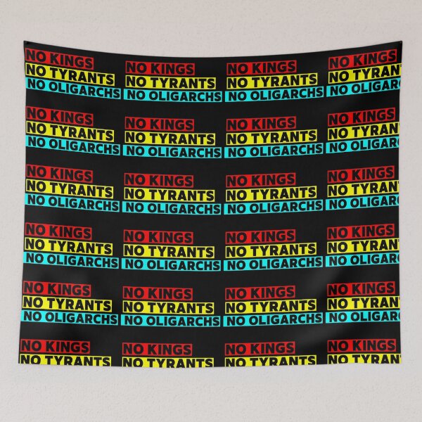 Item preview, No Kings, No Tyrants, No Oligarchs Motivational Quote T-Shirt designed and sold by Earth Nature Creations.