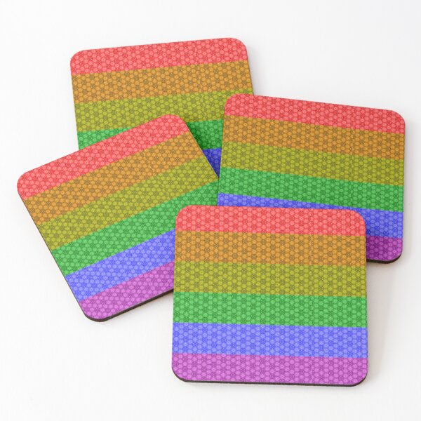 Item preview, Floral Gay Pride Colors Pattern designed and sold by PrideFeliz.