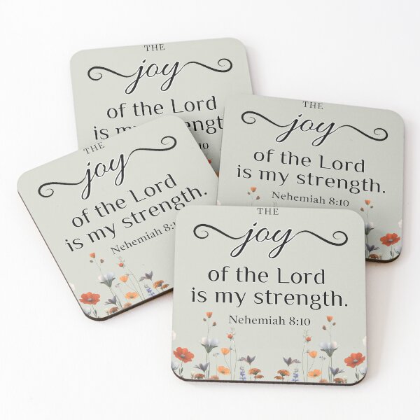 Item preview, The Joy of the Lord – Nehemiah 8:10 Bible Verse Art designed and sold by trendteezstore.