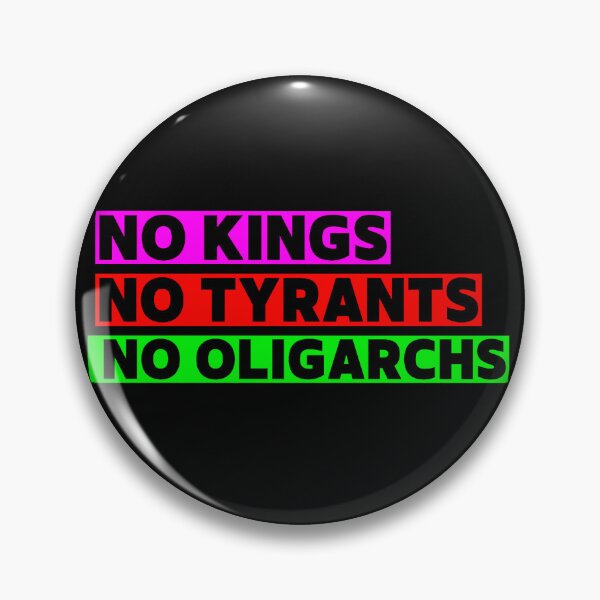 Item preview, No Kings, No Tyrants, No Oligarchs Motivational Quote T-Shirt designed and sold by Earth Nature Creations.