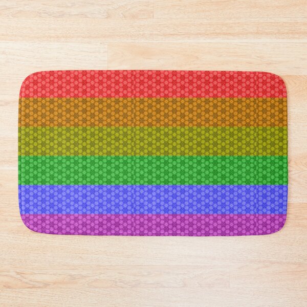Item preview, Floral Gay Pride Colors Pattern designed and sold by PrideFeliz.