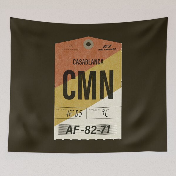 Item preview, Vintage Air France Casablanca tag designed and sold by LostTravelersLab.