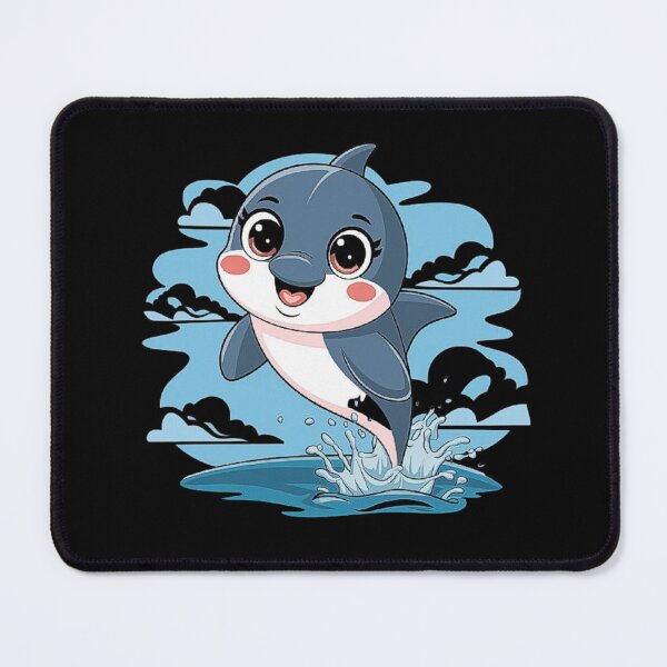 Item preview, Cute Dolphin Jumping | Adorable Ocean Animal Art | Playful Marine Illustration designed and sold by love3617.
