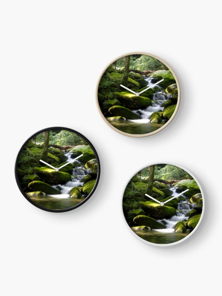 Thumbnail 3 of 4, Clock, Babbling Stream designed and sold by Ryan Stephens.