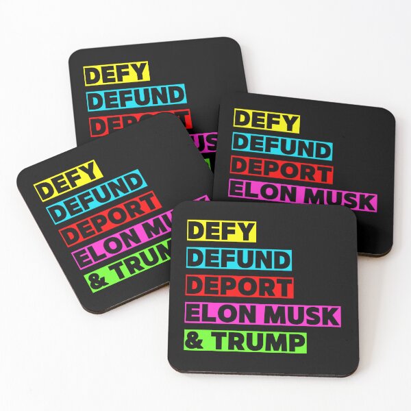 Aperçu de l'œuvre Défiez Defund Deport Elon Musk et Trump créée et vendue par Earth Nature Creations.