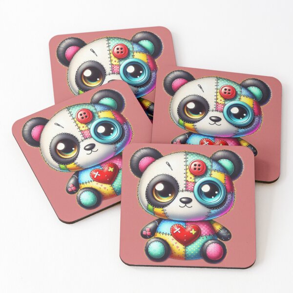 Item preview, Colorful patchwork panda doll designed and sold by TopSprint.
