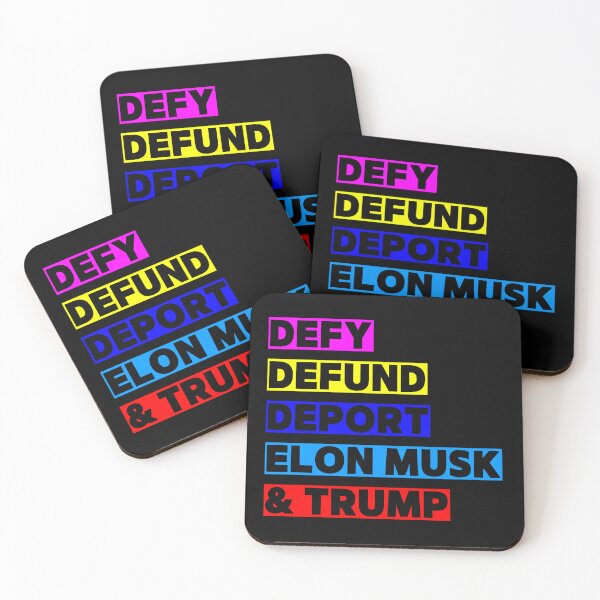 Aperçu de l'œuvre Défiez Defund Deport Elon Musk et Trump créée et vendue par Earth Nature Creations.