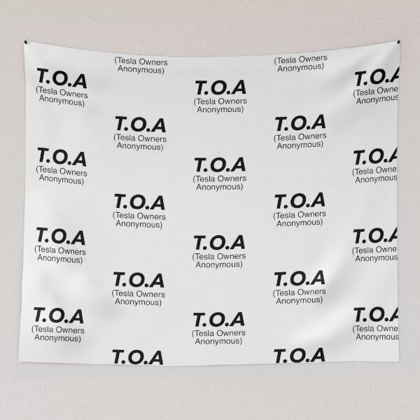 Item preview, Funny Tesla bumper sticker: “TOA (Tesla Owners Anonymous)” designed and sold by frozencoco.