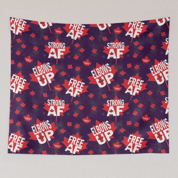 Item preview, Canadian Elbows Up Pattern - Purple designed and sold by Teresa-Deak.