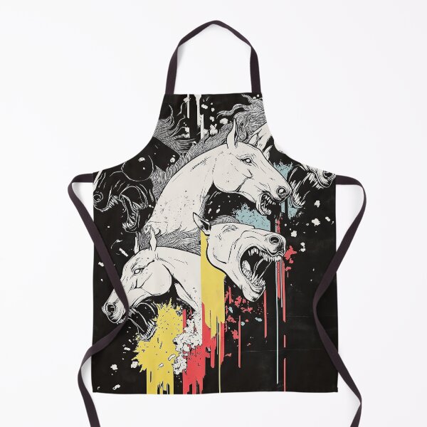 Item preview, Fierce Surreal Horses with Abstract Dripping Colors designed and sold by RobotKiller128.
