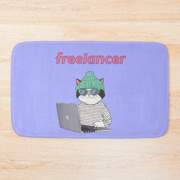 Item preview, Freelancer Cat – Cool, Creative, and Always Hustling designed and sold by livein105.