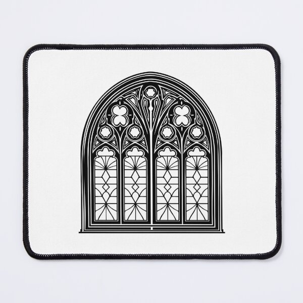 Item preview, Gothic Tracery Window Cathedral Stained Glass Pointed Arch Stone designed and sold by inkoutninja.