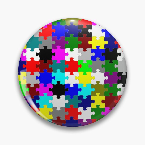 Item preview, Abstract Multicolored Offset Challenging Puzzle Pieces designed and sold by EmptyFigureHead.