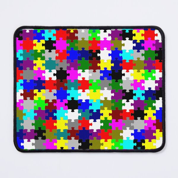 Item preview, Abstract Multicolored Offset Challenging Puzzle Pieces designed and sold by EmptyFigureHead.