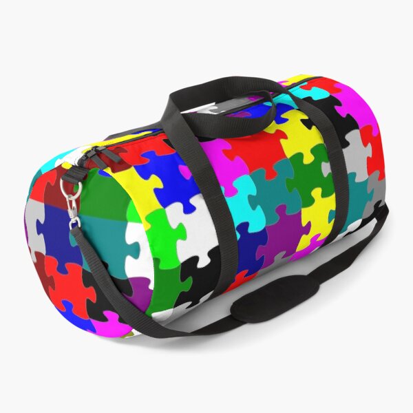 Item preview, Abstract Multicolored Offset Challenging Puzzle Pieces designed and sold by EmptyFigureHead.