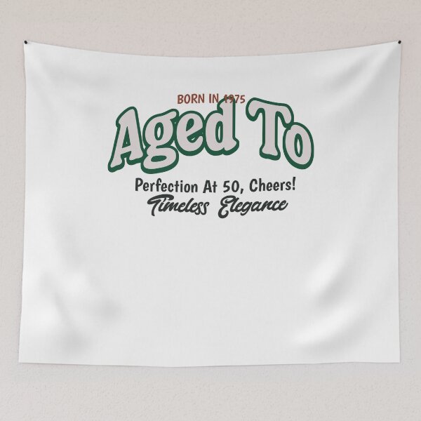 Item preview, Vintage 1975- Aged to Perfection at 50, Cheers! Timeless Elegance designed and sold by EveCharmDesigns.