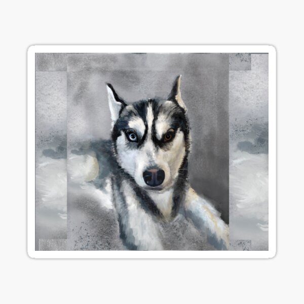 Item preview, Siberian Husky Dog watercolor art designed and sold by HeidiArtist.