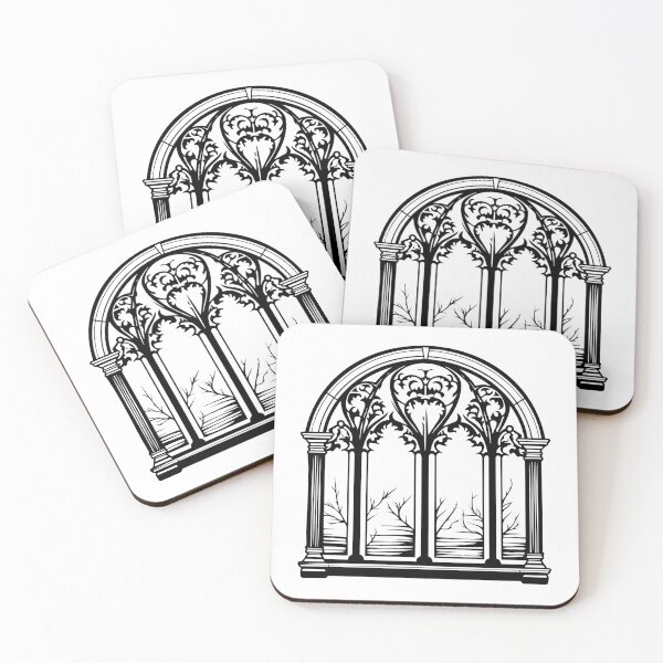 Item preview, Gothic Window Arch Medieval Glass Church Ornate Tracery designed and sold by inkoutninja.