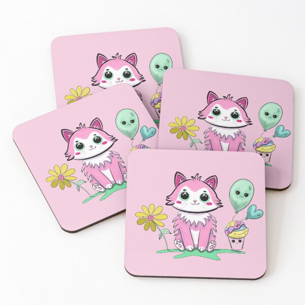 Item preview, Kawaii cute kitten with friends designed and sold by altairaleon.