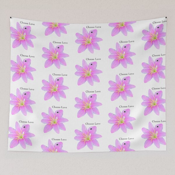 Item preview, Choose love, pink rain lily designed and sold by Josephine Ethereal.
