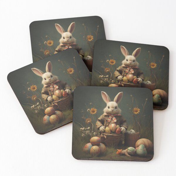 Item preview, Vintage Easter Bunny with Eggs  designed and sold by WinfinityStudio.