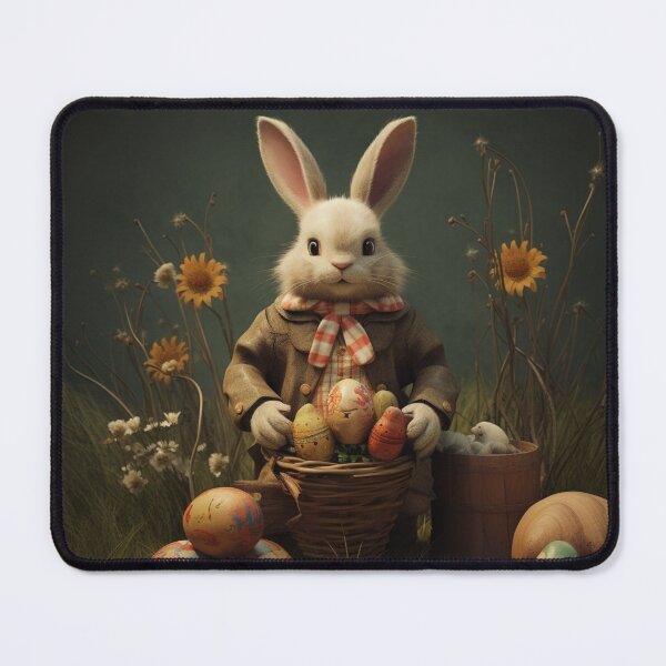 Item preview, Vintage Easter Bunny with Eggs  designed and sold by WinfinityStudio.