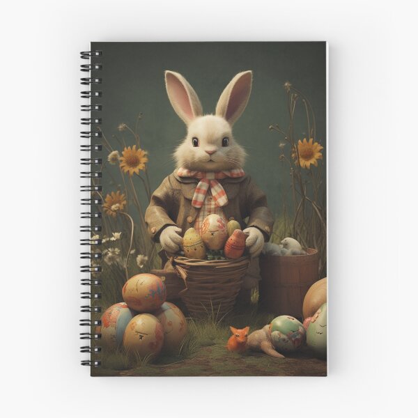Item preview, Vintage Easter Bunny with Eggs  designed and sold by WinfinityStudio.