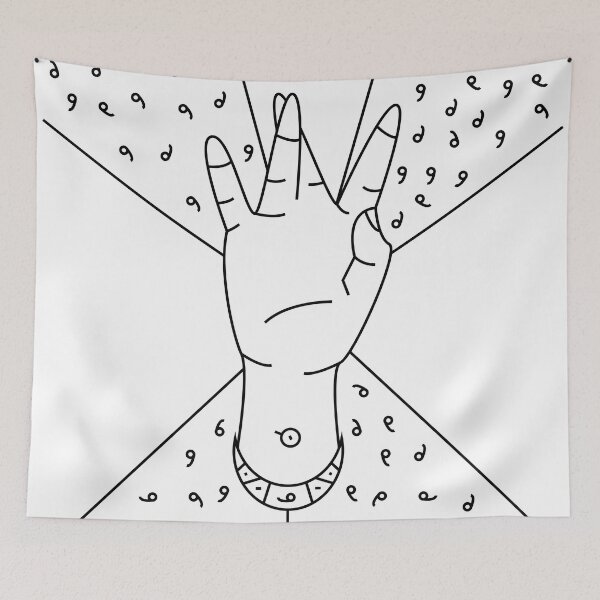 Item preview, Numerological hand with repeating digits and geometric divisions designed and sold by estebansequeira.