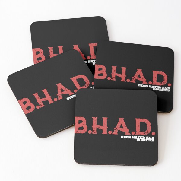 Item preview, B.H.A.D. - Been Hated and Doubted - Gritty Red Trendy Design designed and sold by Zuriel Hargrove.