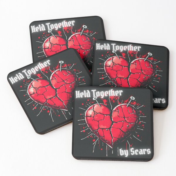Item preview, Broken Heart with Safety Pins designed and sold by Dino-Lune.