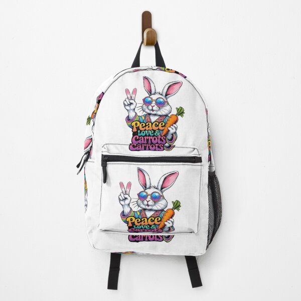 Item preview, Peace, Love & Carrots – Groovy Hippie Bunny Retro Easter Design designed and sold by bannzy.