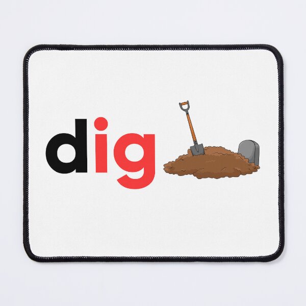 Item preview, Spooky Early Reader Design - 'Dig' with Creepy Grave Humor - Fun Halloween Style for Kids & Adults designed and sold by nickjones81.