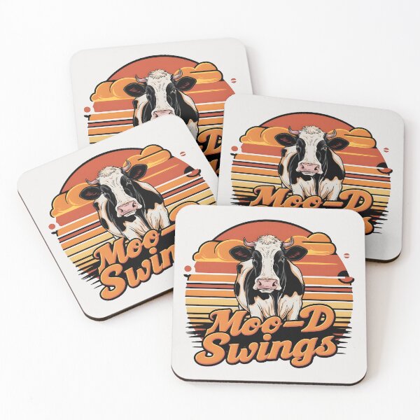 Item preview, Moo-d Swings – Funny Cow Pun Design designed and sold by Jollys-ArtShop.