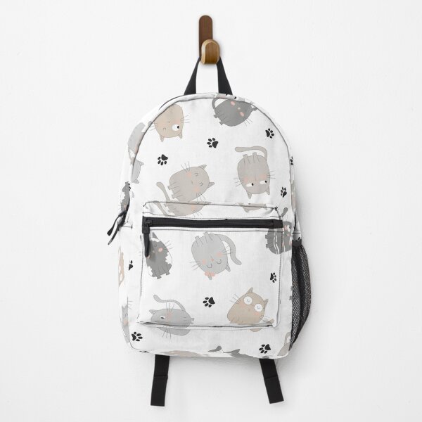 Item preview, White Cats Gray Color Hand Drawn designed and sold by vintageretrostyleshop.