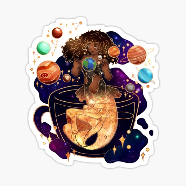 Item preview, Mermaid Teacup - Solar System Mermaid designed and sold by heysoleilart.