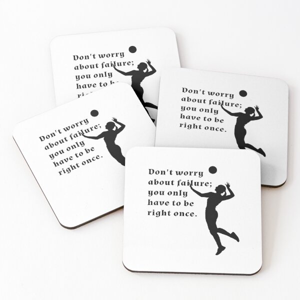 Item preview, volleyball quote, saying, text, words, worry, failure, right, once, best volleyball. designed and sold by subarashii11.