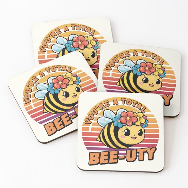 Item preview, You’re a Total Bee-uty – Cute Bee Pun Design designed and sold by Jollys-ArtShop.