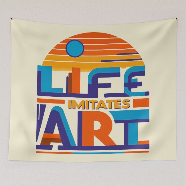 Item preview, life imitates art, typography designed and sold by maxmaj.