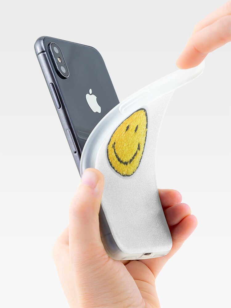 Discover Smiley Face Patch Design iPhone Case