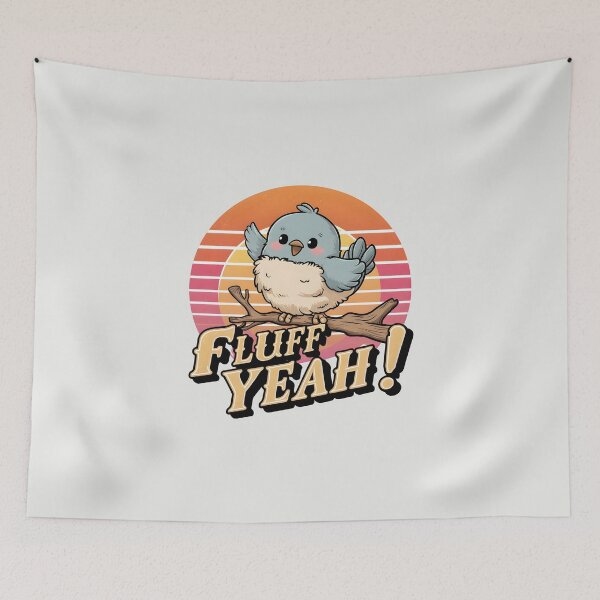 Item preview, Fluff Yeah! – Cute Bird Pun Design designed and sold by Jollys-ArtShop.