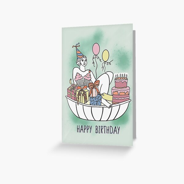 Item preview, Floozie in the Jacuzzi Birthday Card  designed and sold by thecraftybrum.