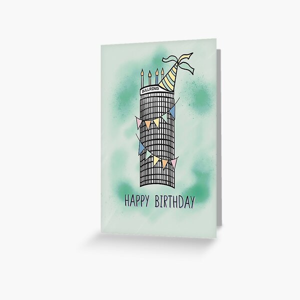 Item preview, The Rotunda Birthday Card designed and sold by thecraftybrum.